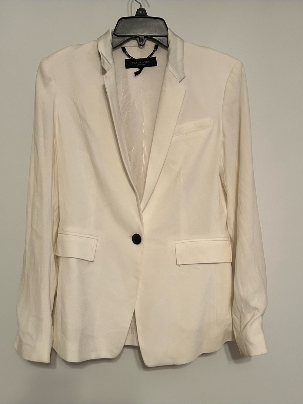 rag & bone Cream Single-Button Blazer